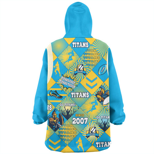 Gold Coast Titans Sport Snug Hoodie - Argyle Patterns Style Tough Fan Rugby For Life